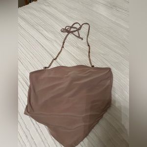 Tan bandana crop top medium